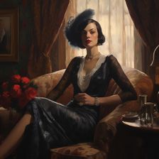 AI IMAGE - A woman wearing 1920s fashion, 2023. Creator: Heritage Images