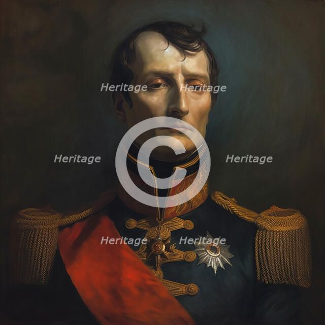 AI IMAGE - A portrait of Napoleon Bonaparte, early 19th century, (2023). Creator: Heritage Images.