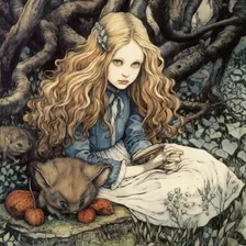 AI IMAGE - Alice, from "Alice in Wonderland", 2023. Creator: Heritage Images