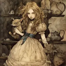 AI IMAGE - Alice, from "Alice in Wonderland", 2023. Creator: Heritage Images