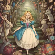 AI IMAGE - Alice, from "Alice in Wonderland", 2023. Creator: Heritage Images