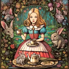 AI IMAGE - Alice, from "Alice in Wonderland", 2023. Creator: Heritage Images