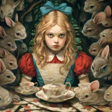 AI IMAGE - Alice, from "Alice in Wonderland", 2023. Creator: Heritage Images
