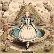 AI IMAGE - Alice, from "Alice in Wonderland", 2023. Creator: Heritage Images