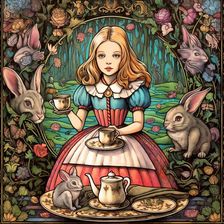 AI IMAGE - Alice, from "Alice in Wonderland", 2023. Creator: Heritage Images