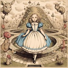 AI IMAGE - Alice, from "Alice in Wonderland", 2023. Creator: Heritage Images