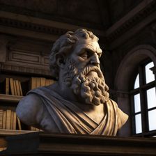 AI IMAGE - Bust of Archimedes, 3rd century BC, (2023). Creator: Heritage Images