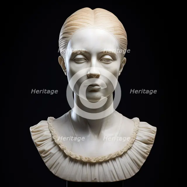 AI Image - Bust of Mary, Queen of Scots, 2023. Creator: Heritage Images.