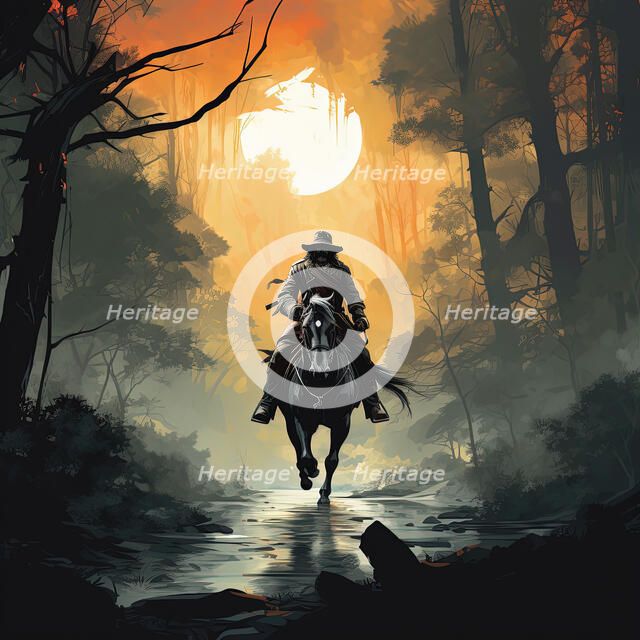 AI IMAGE - Dick Turpin, 1730s, (2023). Creator: Heritage Images.