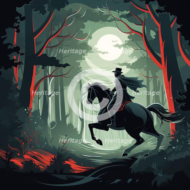 AI IMAGE - Dick Turpin, 1730s, (2023). Creator: Heritage Images.