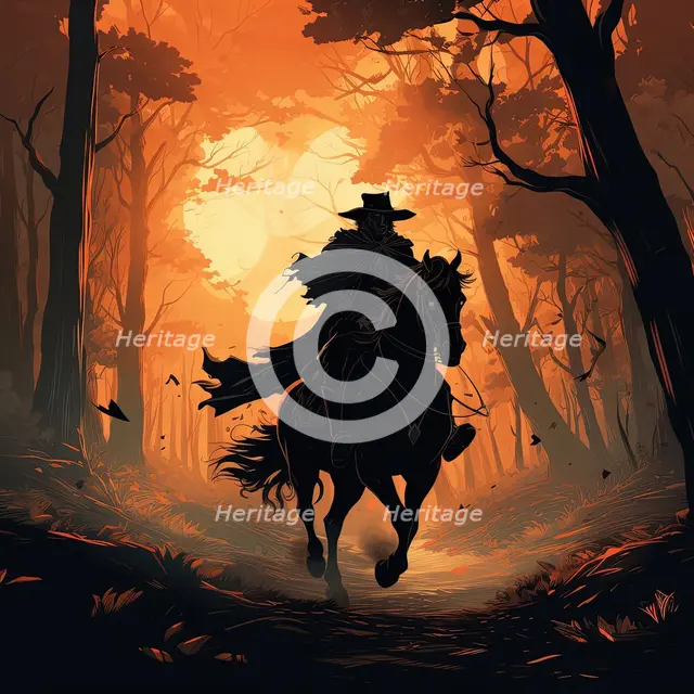 AI IMAGE - Dick Turpin, 1730s, (2023). Creator: Heritage Images.