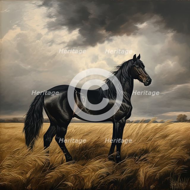 AI IMAGE - Illustration of Black Beauty, 2023. Creator: Heritage Images.