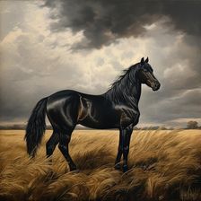 AI IMAGE - Illustration of Black Beauty, 2023. Creator: Heritage Images