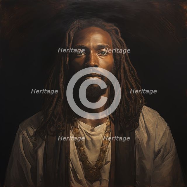 AI Image - Illustration of Black Jesus Christ, 2023. Creator: Heritage Images.