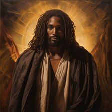 AI Image - Illustration of Black Jesus Christ, 2023. Creator: Heritage Images