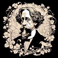 AI IMAGE - Illustration of Charles Dickens, 19th century, (2023). Creator: Heritage Images