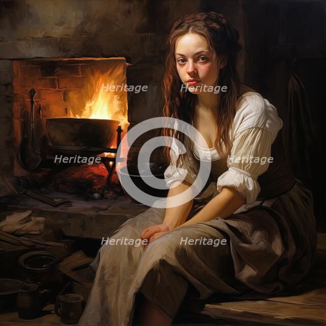 AI Image - Illustration of Cinderella, 2023. Creator: Heritage Images.