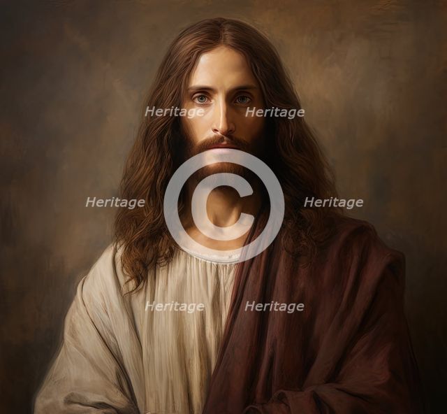 AI Image - Illustration of Jesus Christ, 2023. Creator: Heritage Images.