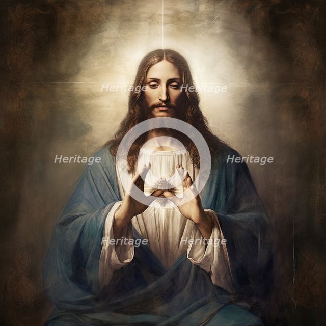 AI Image - Illustration of Jesus Christ, 2023. Creator: Heritage Images.