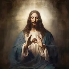 AI Image - Illustration of Jesus Christ, 2023. Creator: Heritage Images