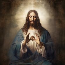 AI Image - Illustration of Jesus Christ, 2023. Creator: Heritage Images