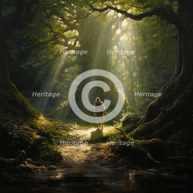 AI IMAGE - Illustration of Robin Hood, 2023. Creator: Heritage Images.