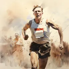 AI IMAGE - Illustration of Roger Bannister, 1950s, (2023). Creator: Heritage Images