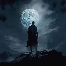 AI IMAGE - Sherlock Holmes...on Dartmoor in a scene from "The Hound of the Baskervilles", 2023. Creator: Heritage Images