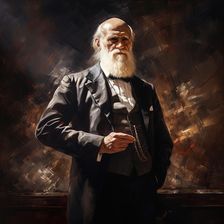 AI IMAGE - Portrait of Charles Darwin, 1870s, (2023). Creator: Heritage Images