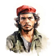 AI IMAGE - Portrait of Che Guevara, 1960s, (2023). Creators: Heritage Images, Che Guevara