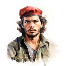 AI IMAGE - Portrait of Che Guevara, 1960s, (2023). Creators: Heritage Images, Che Guevara