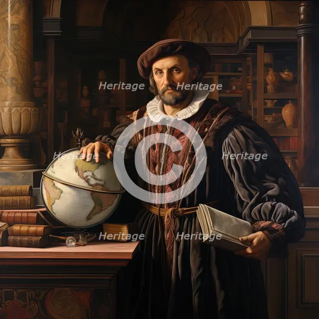 AI IMAGE - Portrait of Christopher Columbus, 1490s, (2023). Creator: Heritage Images.