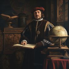 AI IMAGE - Portrait of Christopher Columbus, 1490s, (2023). Creator: Heritage Images
