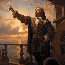 AI IMAGE - Portrait of Christopher Columbus, 1490s, (2023). Creator: Heritage Images