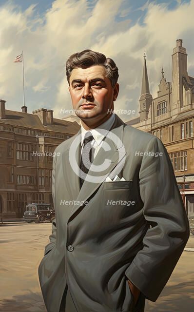 AI IMAGE - Portrait of Aneurin Bevan, c1940s, (2023). Creator: Heritage Images.