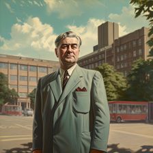 AI IMAGE - Portrait of Aneurin Bevan, c1950s, (2023). Creator: Heritage Images