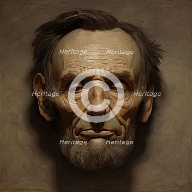 AI IMAGE - Portrait of Abraham Lincoln, c1865, (2023). Creator: Heritage Images.