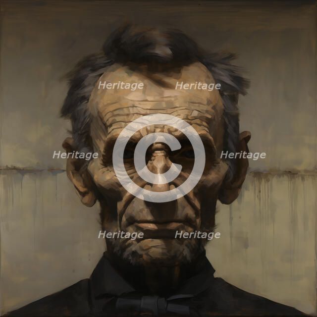 AI IMAGE - Portrait of Abraham Lincoln, c1865, (2023). Creator: Heritage Images.