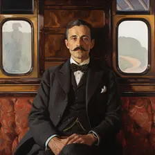 AI IMAGE - Portrait of Agatha Christie's Hercule Poirot, 2023. Creator: Heritage Images
