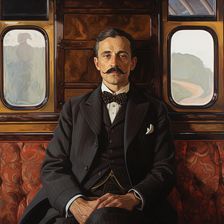 AI IMAGE - Portrait of Agatha Christie's Hercule Poirot, 2023. Creator: Heritage Images