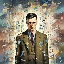AI IMAGE - Portrait of Alan Turing, 1940s, (2023). Creator: Heritage Images