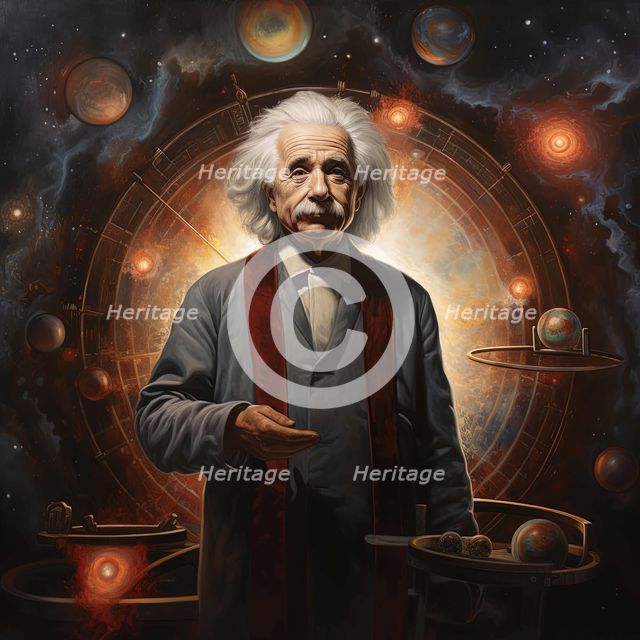 AI IMAGE - Portrait of Albert Einstein, 1950s, (2023).  Creator: Heritage Images.