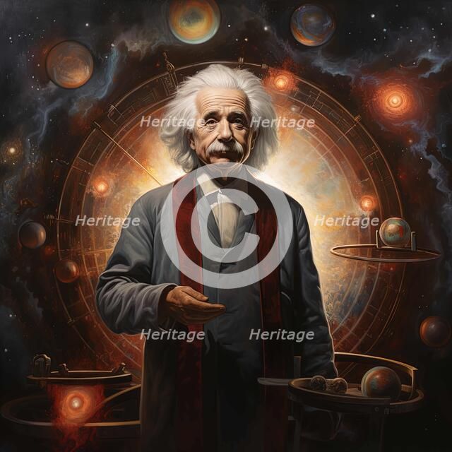AI IMAGE - Portrait of Albert Einstein, 1950s, (2023).  Creator: Heritage Images.