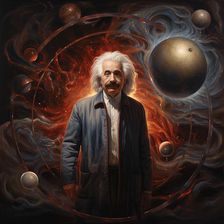 AI IMAGE - Portrait of Albert Einstein, 1950s, (2023). Creator: Heritage Images