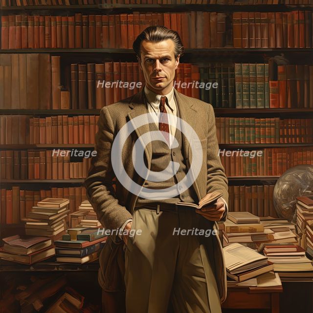 AI IMAGE - Portrait of Aldous Huxley, 1950s, (2023). Creator: Heritage Images.