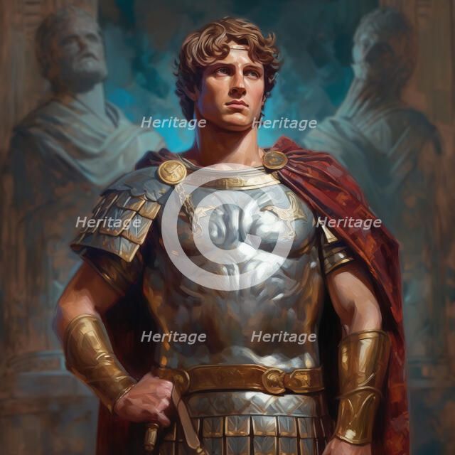 AI IMAGE - Portrait of Alexander the Great, 4th century BC, (2023). Creator: Heritage Images.