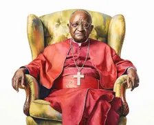 AI IMAGE - Portrait of Archbishop Desmond Tutu, 2020s, (2023). Creator: Heritage Images