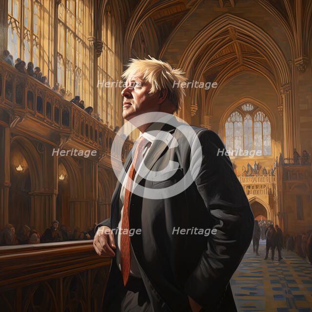 AI IMAGE - Portrait of Boris Johnson, 2023. Creator: Heritage Images.