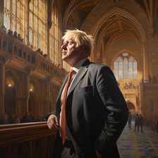 AI IMAGE - Portrait of Boris Johnson, 2023. Creator: Heritage Images