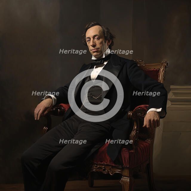 AI IMAGE - Portrait of Benjamin Disraeli, 1860s, (2023). Creator: Heritage Images.